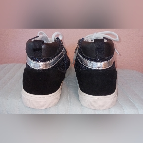 STEVEN NEW YORK REDDING SUEDE AND  GLITTER HIGH TOP SNEAKERS  NWOB - Picture 5 of 8